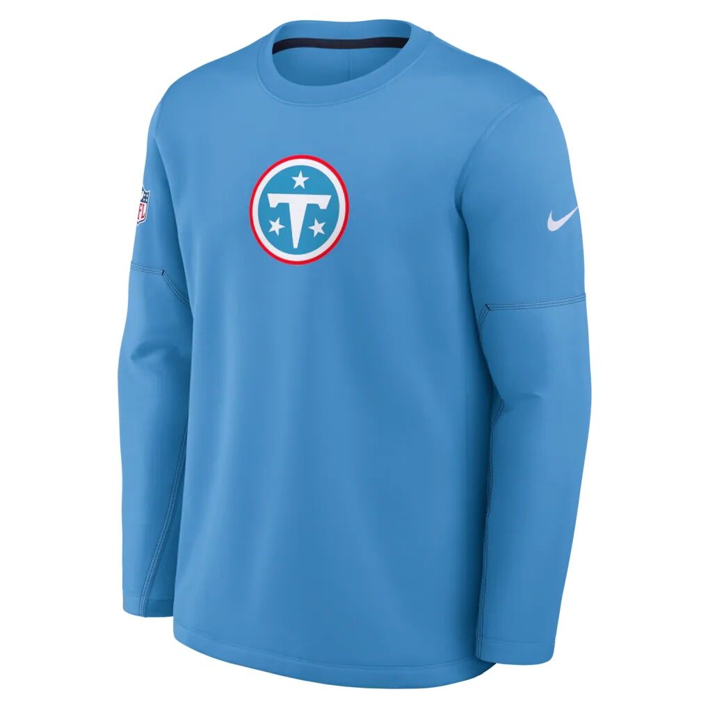 Tennessee Titans Nike Sideline Coaches Team Present Midweight Therma-FIT Sweatshirt