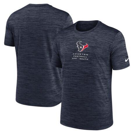 Houston Texans Nike Velocity Ball Carrier Dri-FIT T-Shirt - Navy - Front View