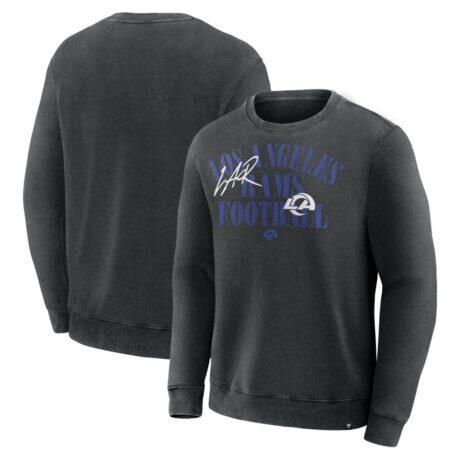 Los Angeles Rams Fashion7 Halftime Lead Relaxed Heavyweight French Terry Sweatshirt - Black - Front View