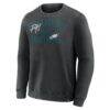 Philadelphia Eagles Fashion7 Halftime Lead Relaxed Heavyweight French Terry Sweatshirt - Black - Side View