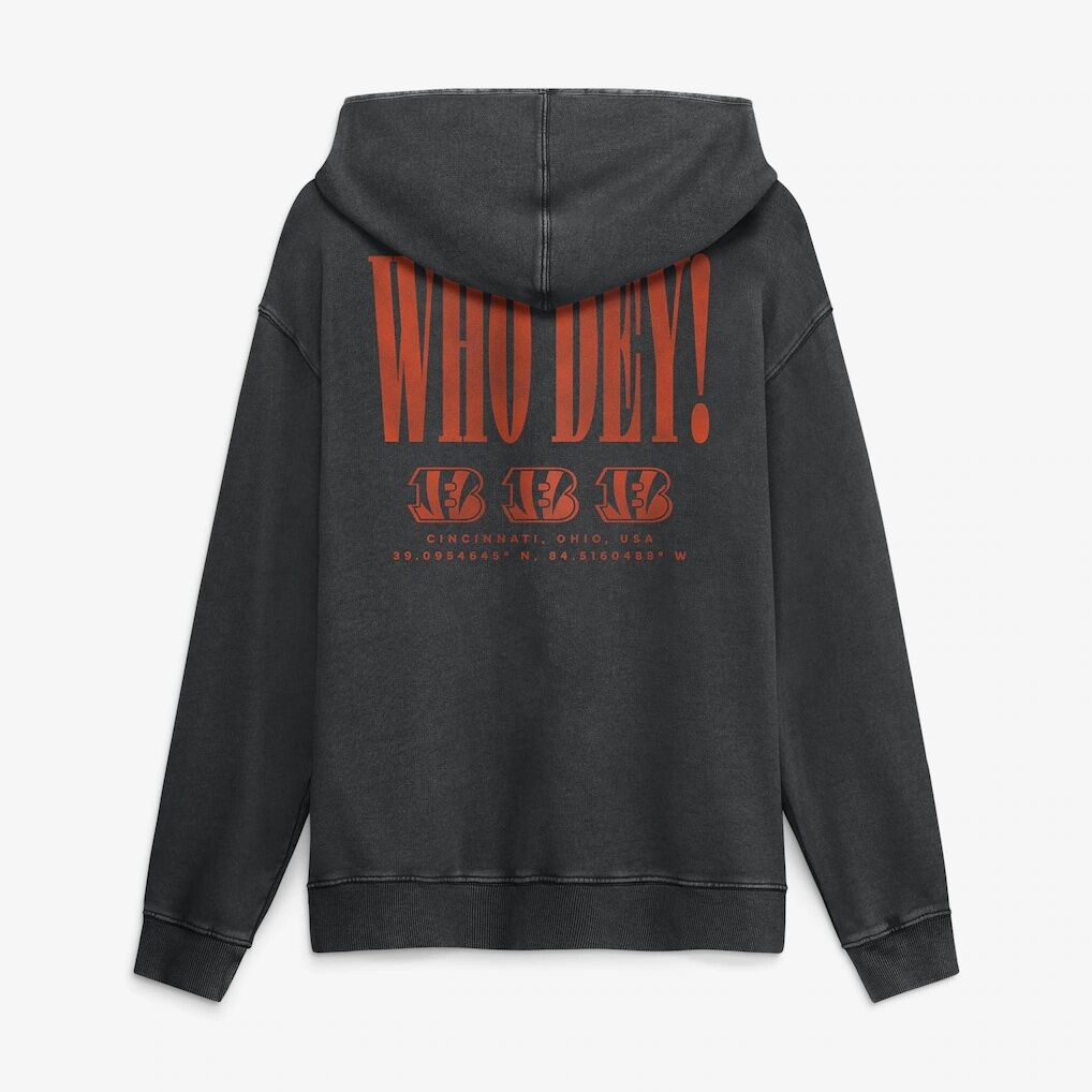 Cincinnati Bengals Fashion7 Relaxed Intense Rivalry French Terry Hoodie