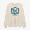 Seattle Seahawks Fashion7 Women's Heritage Legacy Long Sleeve T-Shirt - Cream - Front View