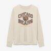 Chicago Bears Fashion7 Women's Heritage Legacy Long Sleeve T-Shirt - Cream - Front View