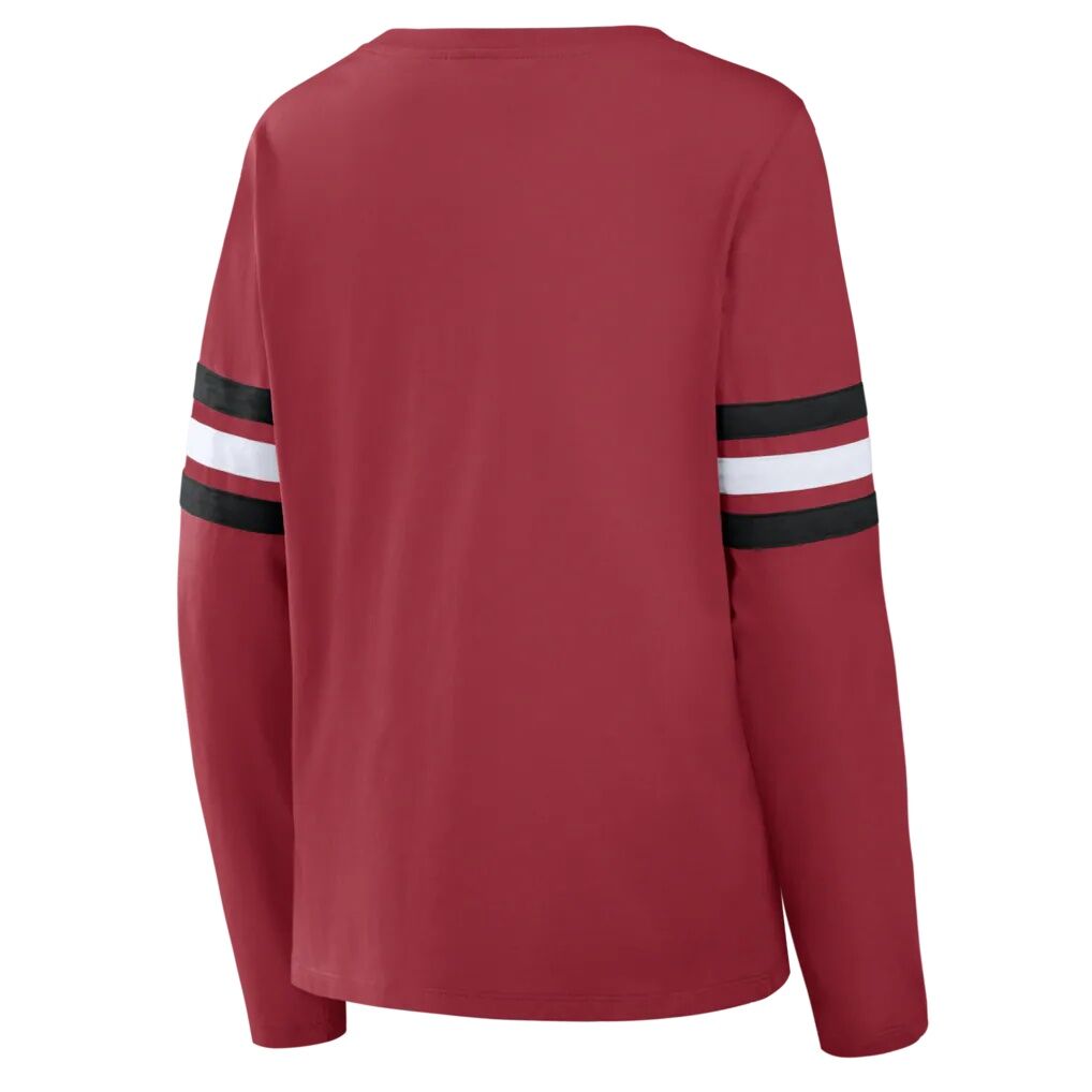 Arizona Cardinals Fashion7 Women's Team First Coverage Scheme Lace-Up Long Sleeve T-Shirt - Cardinal