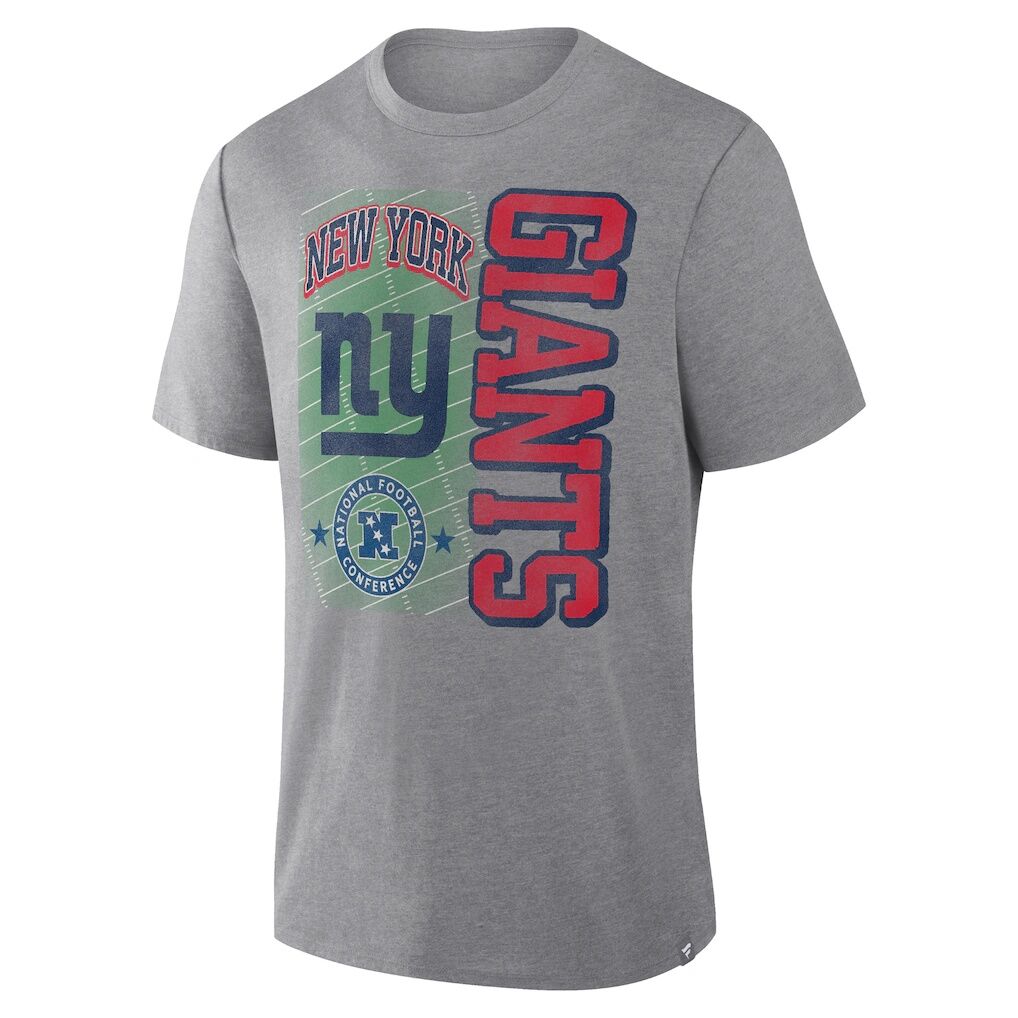New York Giants Fashion7 Tribute Direct Handoff Tri-Blend T-Shirt - Heather Gray