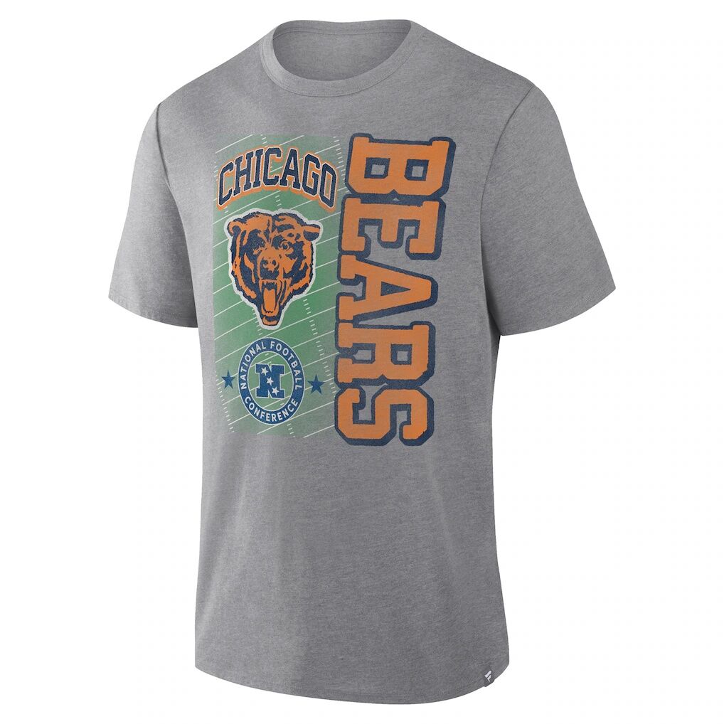 Chicago Bears Fashion7 Tribute Direct Handoff Tri-Blend T-Shirt - Heather Gray