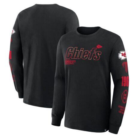 Kansas City Chiefs Fashion7 Legacy Long Sleeve T-Shirt - Black - Front View