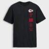 Kansas City Chiefs Fashion7 Breaking Tackles Legacy Cotton T-Shirt - Black - Front View