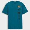 Jacksonville Jaguars Fashion7 Breaking Tackles Legacy Cotton T-Shirt - Teal - Front View