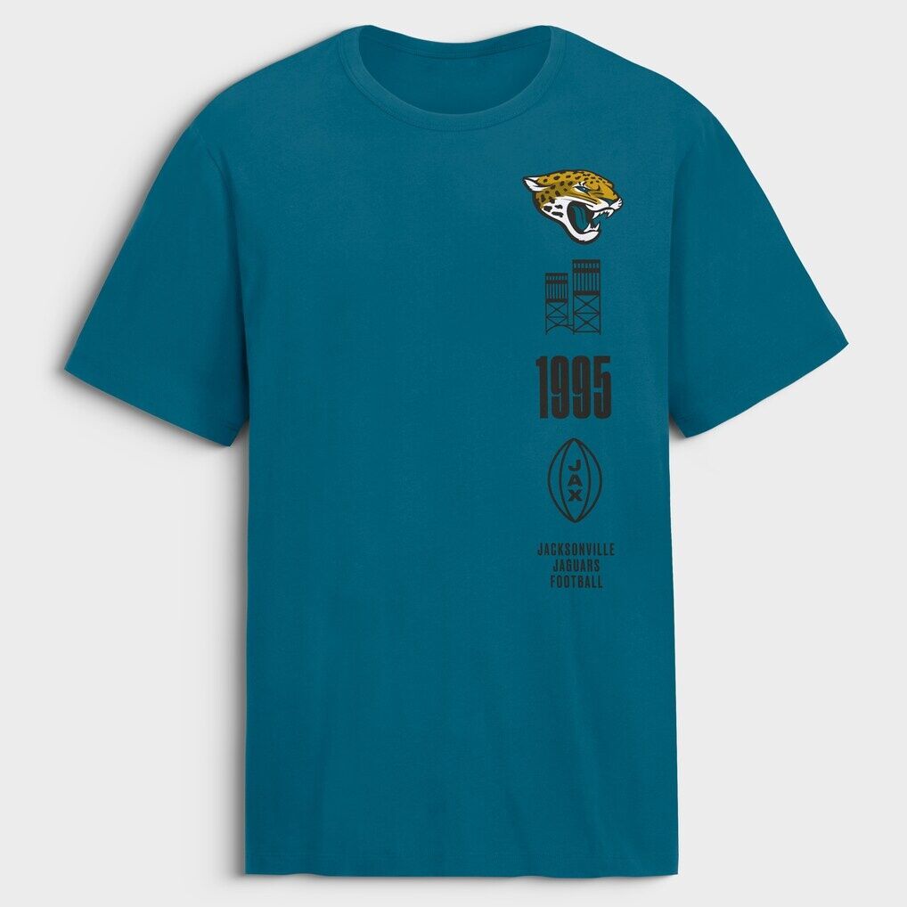 Jacksonville Jaguars Fashion7 Breaking Tackles Legacy Cotton T-Shirt
