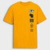 Green Bay Packers Fashion7 Breaking Tackles Legacy Cotton T-Shirt - Gold - Front View