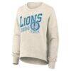Detroit Lions Fashion7 Women's Oversized Heritage Sweatshirt - Cream - Side View