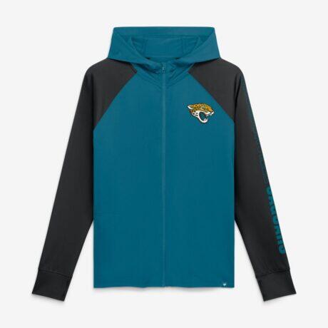 Jacksonville Jaguars Fashion7 Women's Cornerback Blitz​ Raglan Full-Zip Hoodie - - Front View