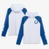 Indianapolis Colts Fashion7 Women's Cornerback Blitz​ Raglan Full-Zip Hoodie - - Front View