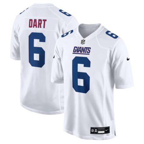 Jaxson Dart New York Giants Nike Fashion Game Jersey - - Front View