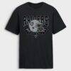 Las Vegas Raiders Fashion7 Old Fashion Rushing Legacy Cotton T-Shirt - Black - Front View