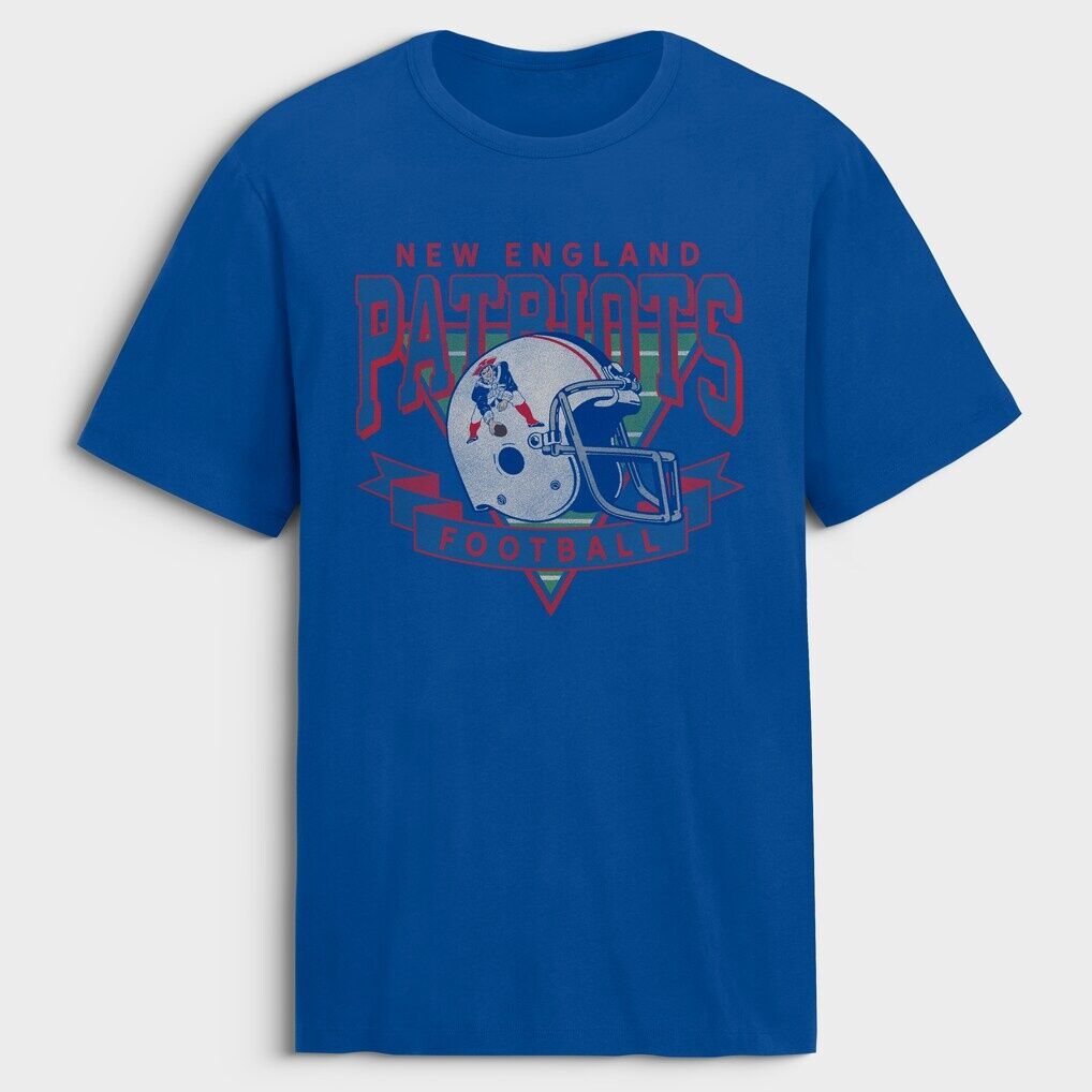 New England Patriots Fashion7 Old Fashion Rushing Legacy Cotton T-Shirt - Royal
