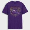 Minnesota Vikings Fashion7 Old Fashion Rushing Legacy Cotton T-Shirt - Purple - Front View