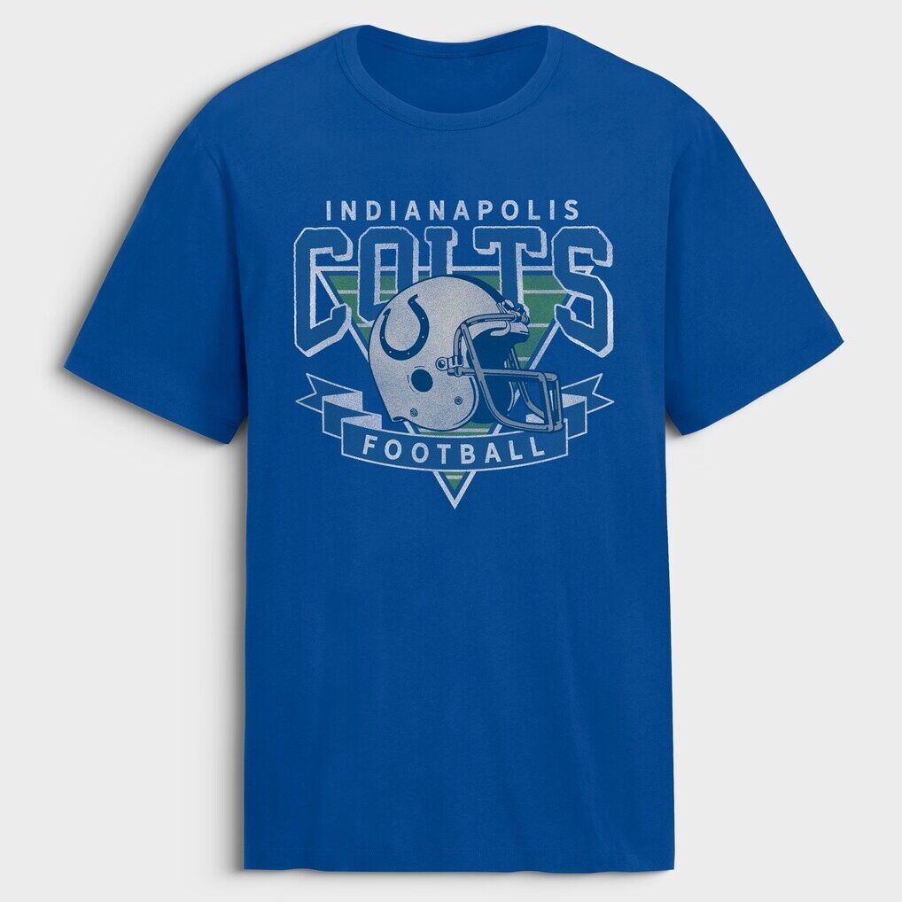 Indianapolis Colts Fashion7 Old Fashion Rushing Legacy Cotton T-Shirt - Royal