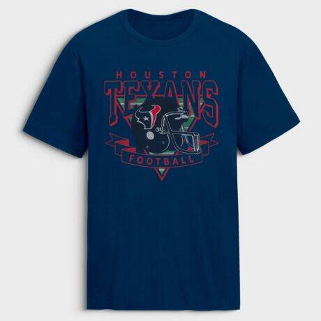 Houston Texans Fashion7 Old Fashion Rushing Legacy Cotton T-Shirt - Navy - Front View