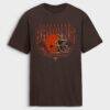 Cleveland Browns Fashion7 Old Fashion Rushing Legacy Cotton T-Shirt - Brown - Front View