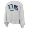 Tennessee Titans Nike Women's Oversized Primetime Phoenix Fleece Sweatshirt - Gray - Detail View