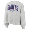 New York Giants Nike Women's Oversized Primetime Phoenix Fleece Sweatshirt - Gray - Detail View