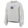 New York Giants Nike Women's Oversized Primetime Phoenix Fleece Sweatshirt - Gray - Side View
