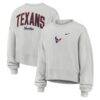 Houston Texans Nike Women's Oversized Primetime Phoenix Fleece Sweatshirt - Gray - Front View