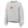 Cleveland Browns Nike Women's Oversized Primetime Phoenix Fleece Sweatshirt - Gray - Front View