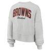 Cleveland Browns Nike Women's Oversized Primetime Phoenix Fleece Sweatshirt - Gray - Side View
