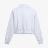 Philadelphia Eagles Nike Women's Oversized Phoenix Fleece Cropped Quarter-Zip Sweatshirt - White - Alt2