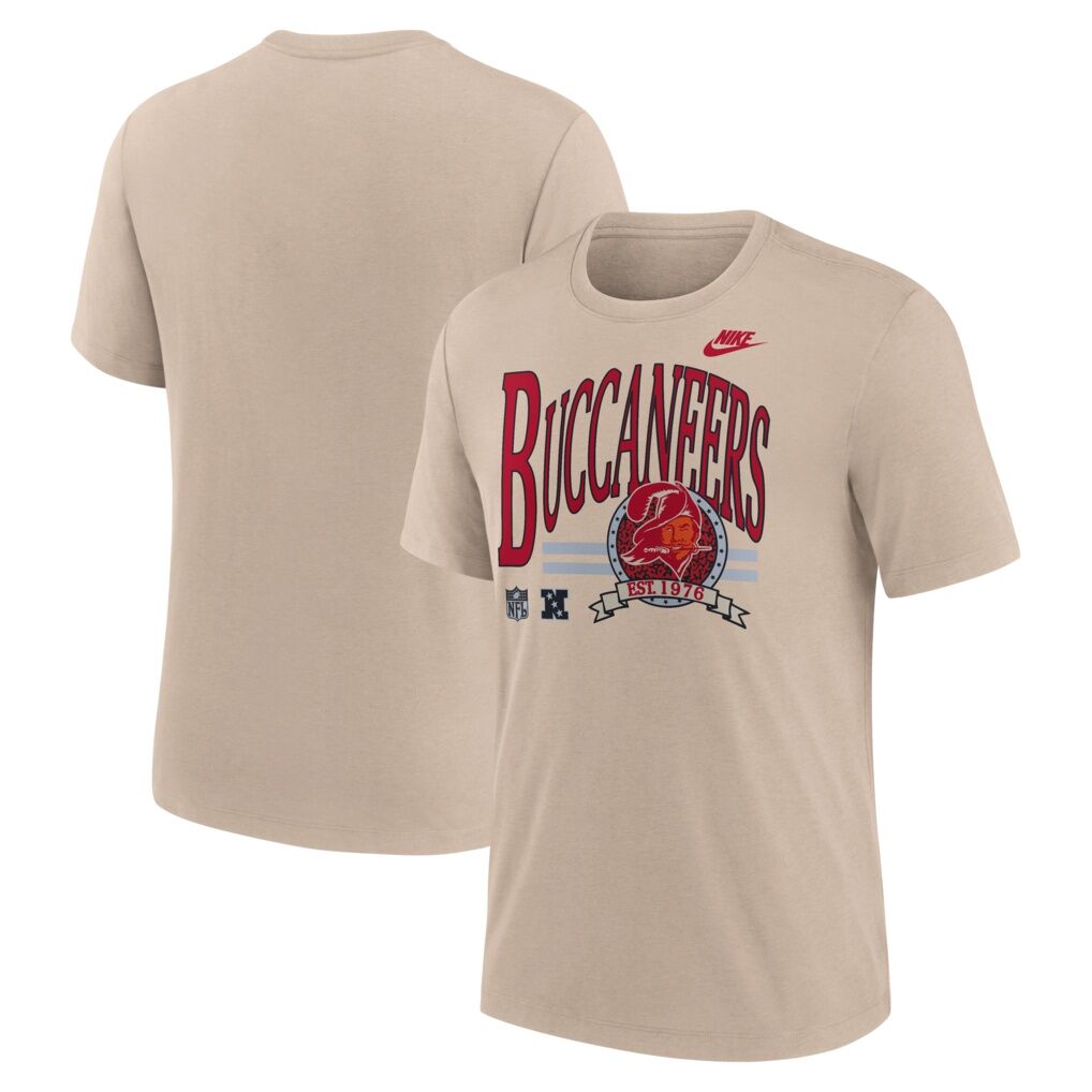 Tampa Bay Buccaneers Nike Rewind Tri-Blend T-Shirt - Sand