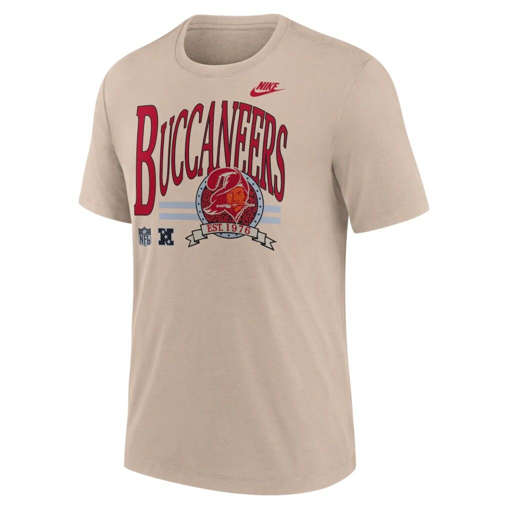 Tampa Bay Buccaneers Nike Rewind Tri-Blend T-Shirt - Sand