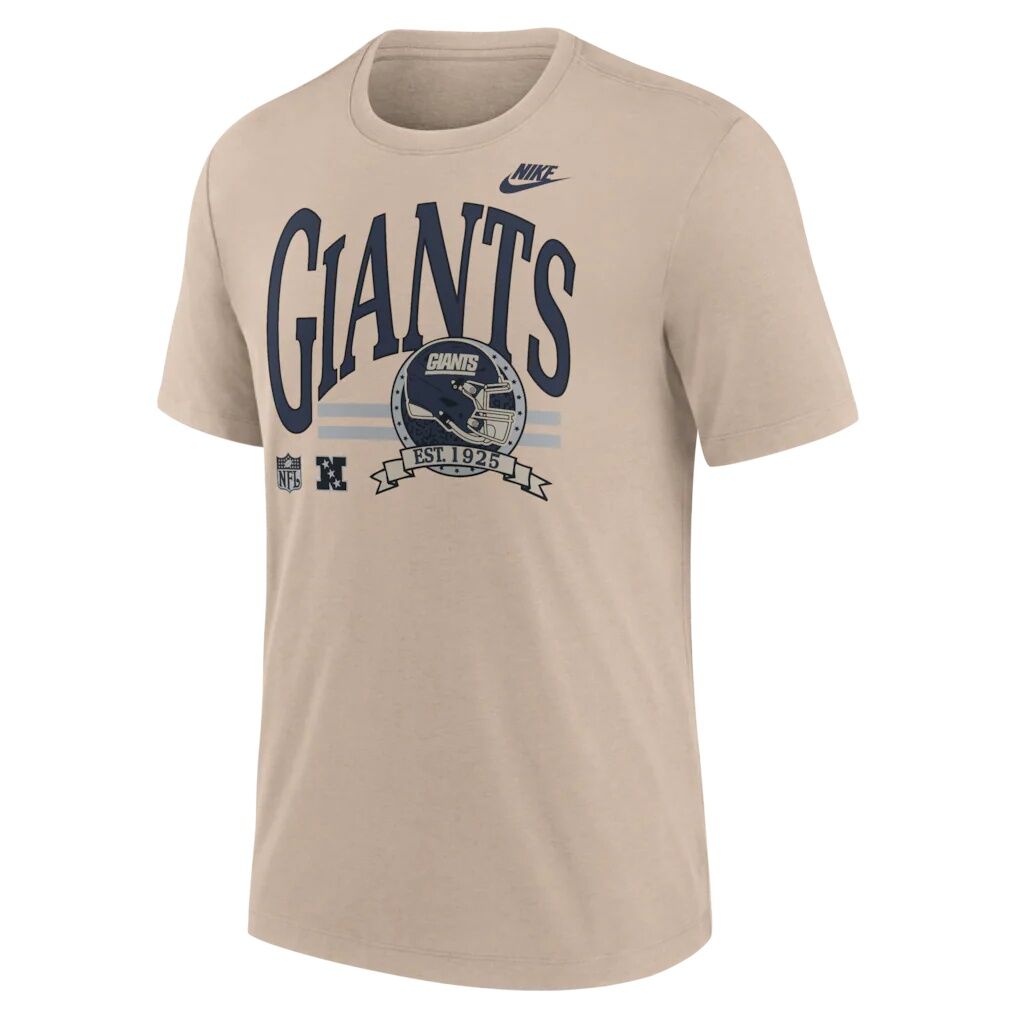 New York Giants Nike Rewind Tri-Blend T-Shirt - Sand
