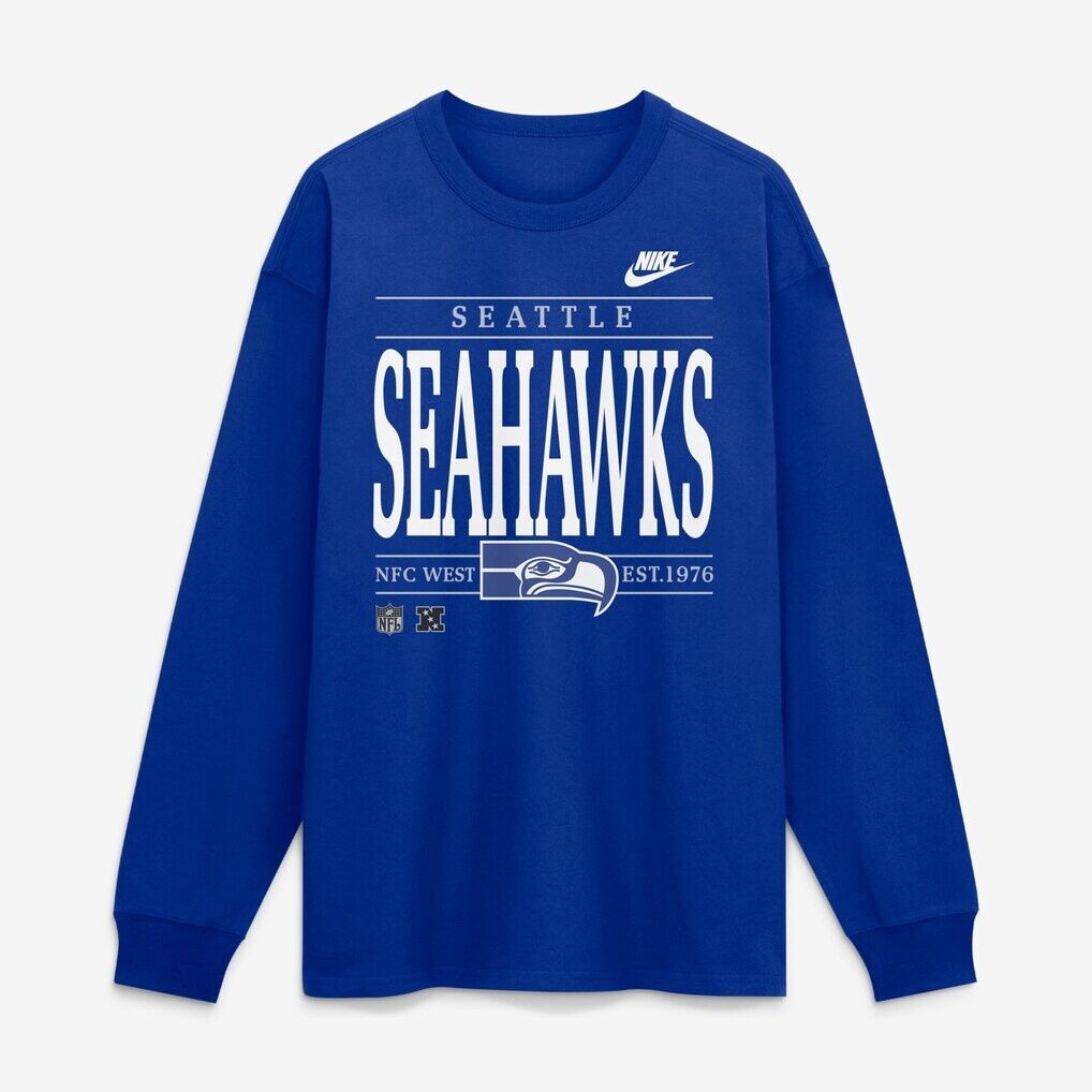 Seattle Seahawks Nike Red Zone Long Sleeve Max90 T-Shirt - Royal
