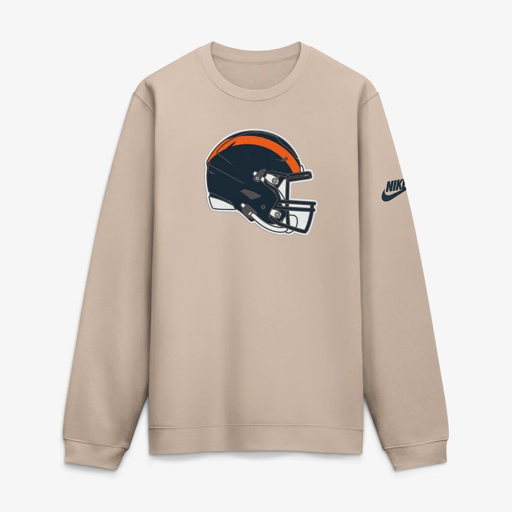 Chicago Bears Nike I-Formation Rewind Club Crew Sweatshirt - Sand