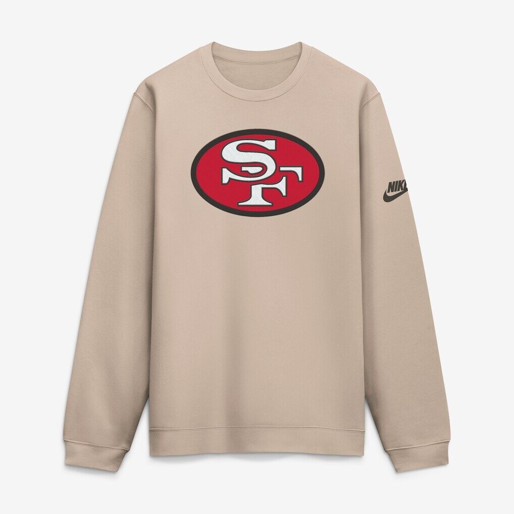 San Francisco 49ers Nike I-Formation Rewind Club Crew Sweatshirt - Sand