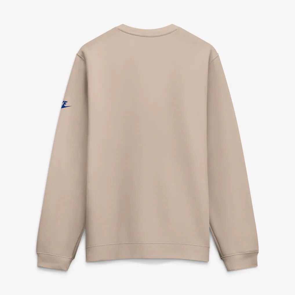 New England Patriots Nike I-Formation Rewind Club Crew Sweatshirt - Sand