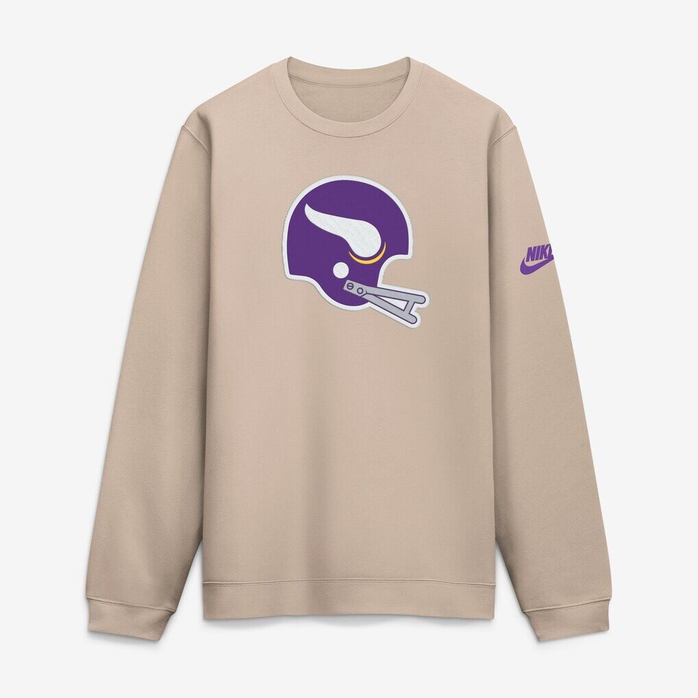 Minnesota Vikings Nike I-Formation Rewind Club Crew Sweatshirt - Sand