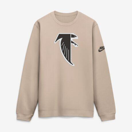 Atlanta Falcons Nike I-Formation Rewind Club Crew Sweatshirt - Sand