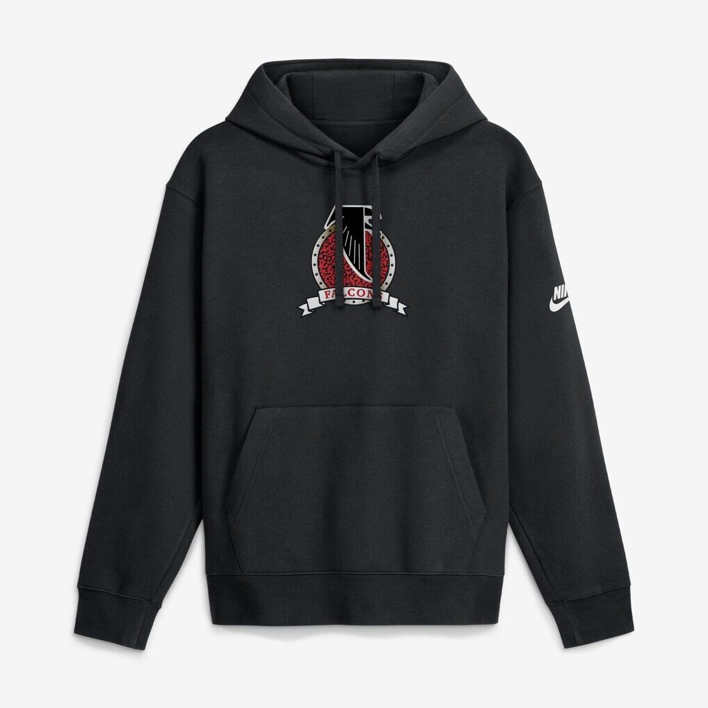Atlanta Falcons Nike Short Pass Rewind Club Fleece Hoodie