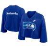 Seattle Seahawks Nike Women's Rewind Cropped Mesh Dri-FIT Fashion Jersey - - Front View