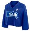 Seattle Seahawks Nike Women's Rewind Cropped Mesh Dri-FIT Fashion Jersey - - Side View