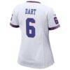 Jaxson Dart New York Giants Nike Women's Alternate Vintage White Game Jersey - White - Detail View