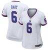 Jaxson Dart New York Giants Nike Women's Alternate Vintage White Game Jersey - White - Front View