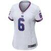 Jaxson Dart New York Giants Nike Women's Alternate Vintage White Game Jersey - White - Side View