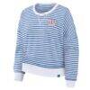 New York Giants Fashion7 Women's Striped Oversized French Terry Sweatshirt - - Detail View