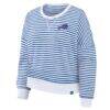 Buffalo Bills Fashion7 Women's Striped Oversized French Terry Sweatshirt - - Detail View