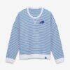Buffalo Bills Fashion7 Women's Striped Oversized French Terry Sweatshirt - - Front View
